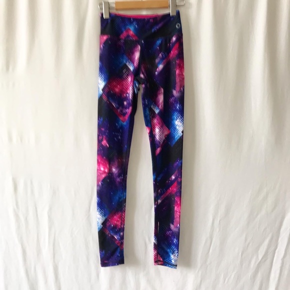 Pure & Simple Pants - Pure & Simple galaxy print athletic leggings XS